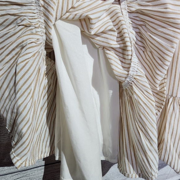 MINKPINK Cream Striped Dress, NWT Size S - Picture 10 of 10